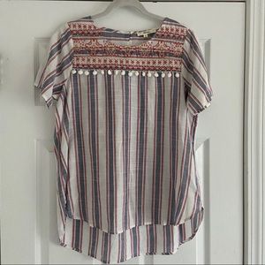 embroidered linen blouse